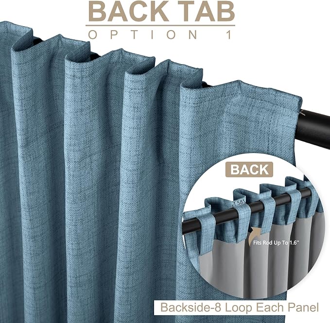 Faux Linen Total Blackout Curtains - Image 3