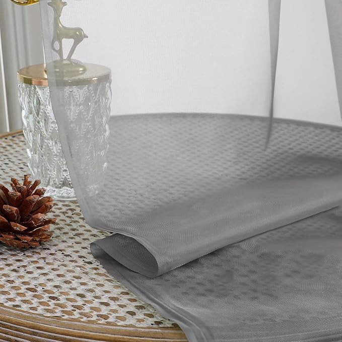 Sheer Grey Curtains 108 Inches Long - Image 7