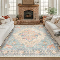 RELEANY Washable Area Rug, Square 8'x8', Water Repellent, Pet Friendly by RELEANY
