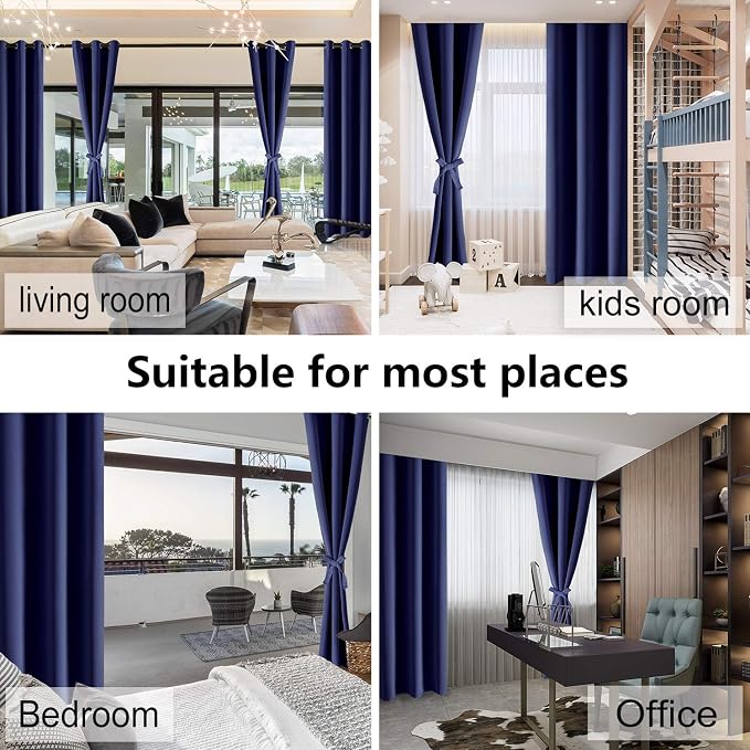 Blackout Curtains for Bedroom, 52 x 30 Inch, 2 Panels | Thermal Insulated & - Image 7
