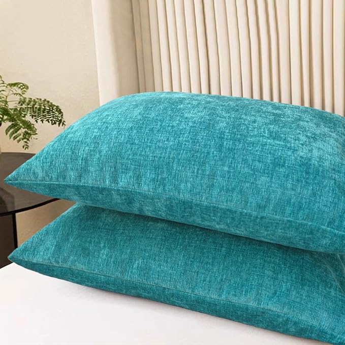 CaliTime Decorative Standard Throw Pillow Covers 26 X 20 Inches Lake Blue | - Image 3