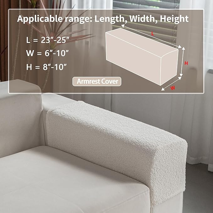 OHSIO Couch Cushion Covers for Sectional Sofa, Stretch Soft Sofa Slipcovers - Image 2