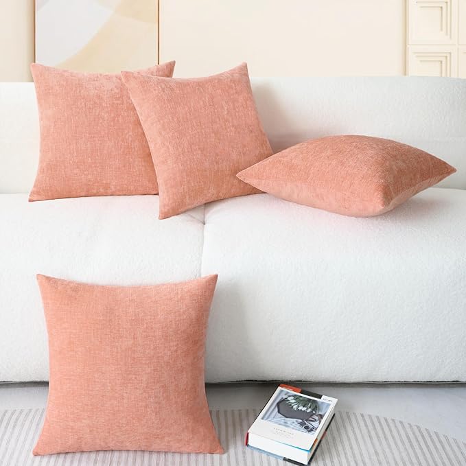 CaliTime Decorative Couch Throw Pillow Covers 18 X 18 Inches Dusty Pink | Pack - Image 6