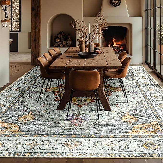 RELEANY Washable Area Rug, Large 10'x12', Water Repellent, Pet Friendly - Image 4