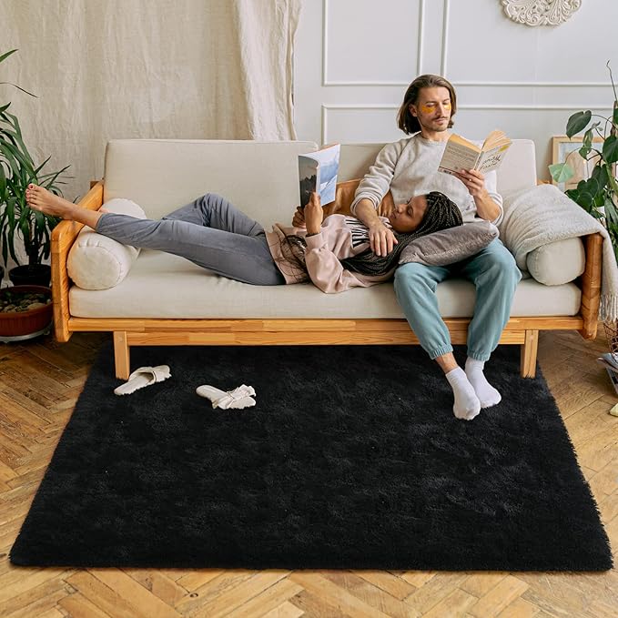 Chicrug Soft Area Rugs for Bedroom Living Room Plush Fluffy Rug 4x6 | Shag - Image 2