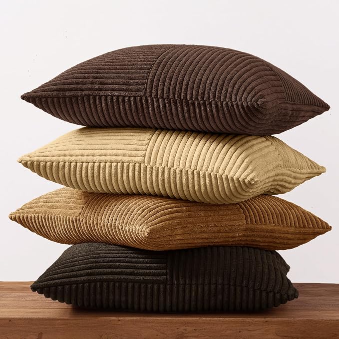 MIULEE Boho Decorative Throw Pillow Covers 20x20 Set of 4 Farmhouse Neutral - Image 5