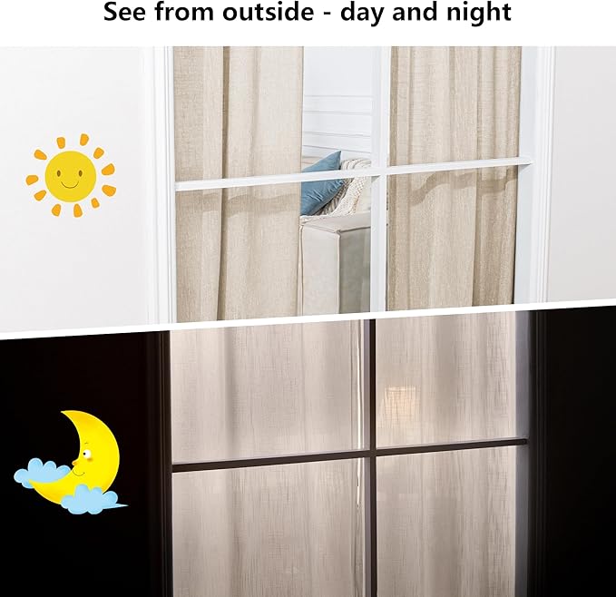MYSKY HOME Cotton Curtains for Living Room Farmhouse Semi Sheer Light Filtering - Image 5