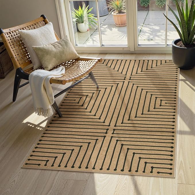 Lahome Neutral 3x5 Outdoor Rug by Lahome