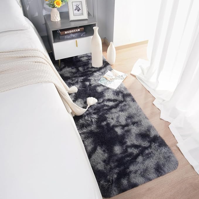 Chicrug Soft Runner Rugs for Bedroom Living Room Plush Fluffy Rug 2x8 | Shag - Image 4