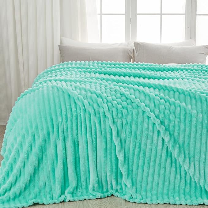 NEWCOSPLAY Fleece Ribbed Cozy Queen Blanket by NEWCOSPLAY