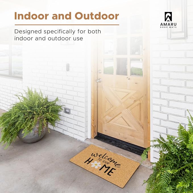 Coir Welcome Mat, Welcome to Our Home, 17x29 in | 100% Natural Coir, - Image 6
