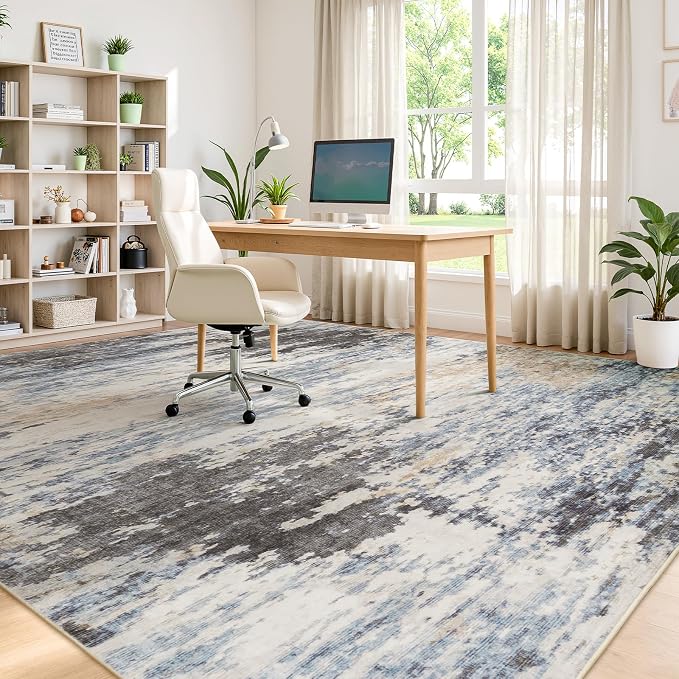 8x10 Area Rug for Living Room, Abstract Washable Large Rugs, Dining Room - Image 6