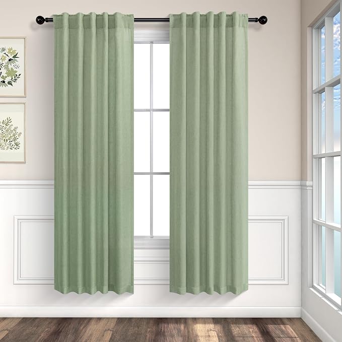 Sage Green Curtains 72 Inch Length by Pitalk