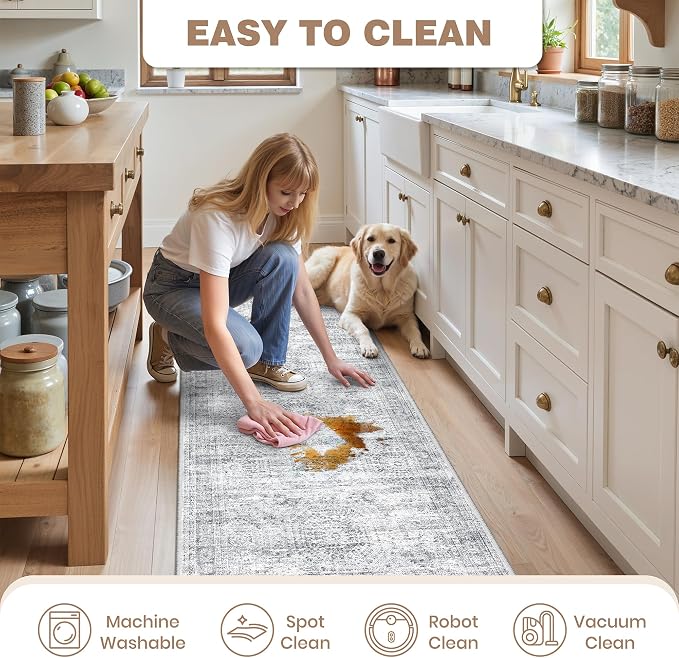 Kitchen Rugs Sets of 2, 2x3 2x4 Rug Runner, Dining Room, Soft Runner Rug - Image 9