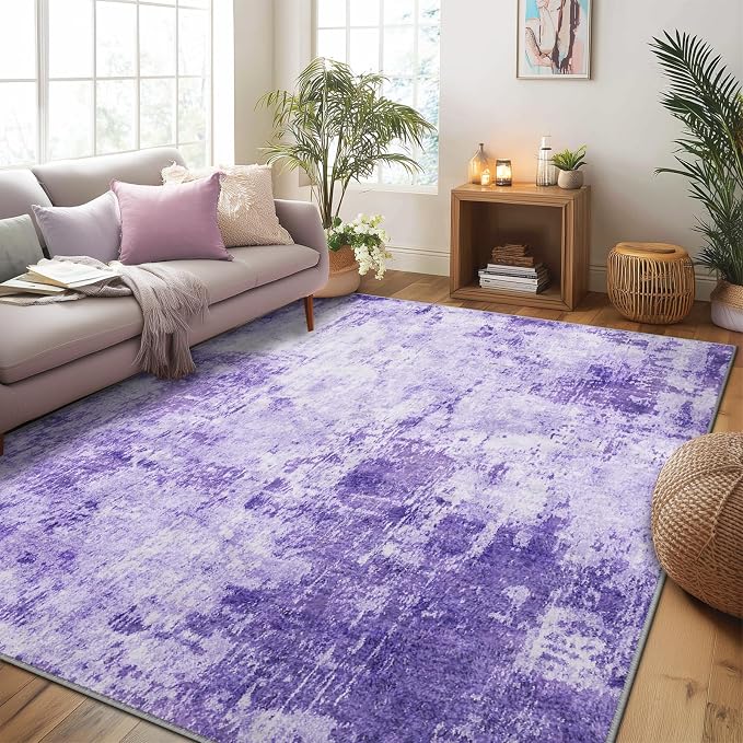 RELEANY Washable 6'x8' Abstract Area Rug - Image 3
