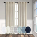Beige Linen Curtains 38 Inch Width by Pitalk