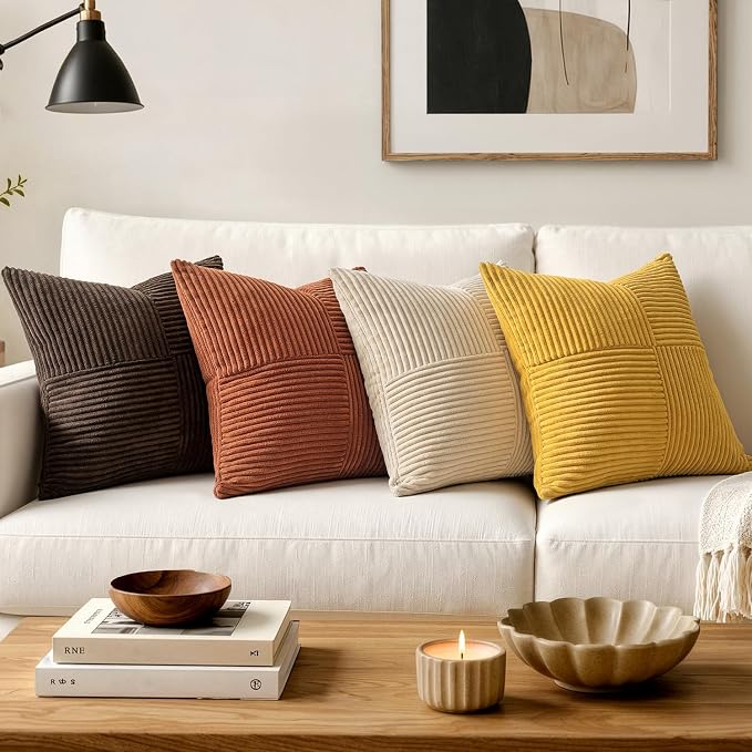 MIULEE Mustard Yellow Decorative Throw Pillow Covers - Image 4