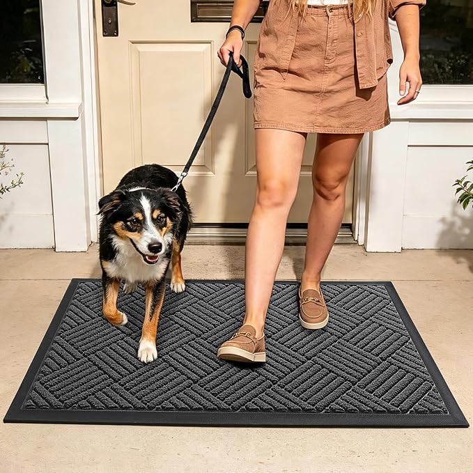 Front Door Mat, Heavy Duty Waterproof Doormat 31.5"x20", Stain Fade Resistant - Image 9
