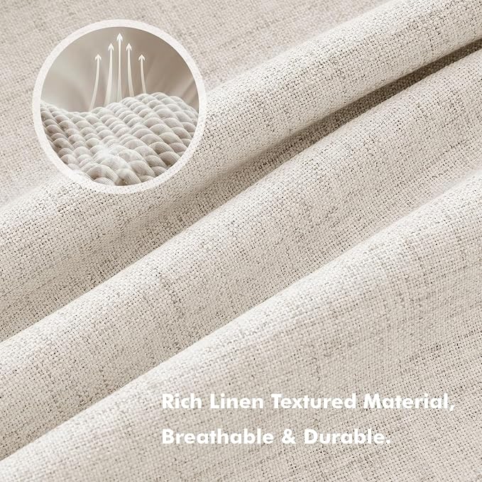 MIULEE 100% Blackout Linen Curtains - Image 3