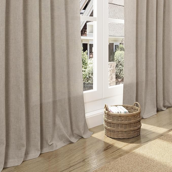Cobblestone Linen Curtains 132 Inch Length - Image 5