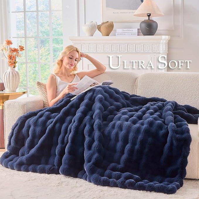 BENVWE Fluffy Faux Fur Throw Blanket - Image 3