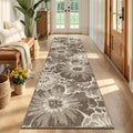 Findosom Hallway Runner Rug 2x8, Non Slip High-Low Textured Floral Washable by Findosom