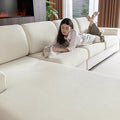 OHSIO Sectional Couch Covers, Wear Resistant Stretch Sofa Covers Washable Soft by OHSIO