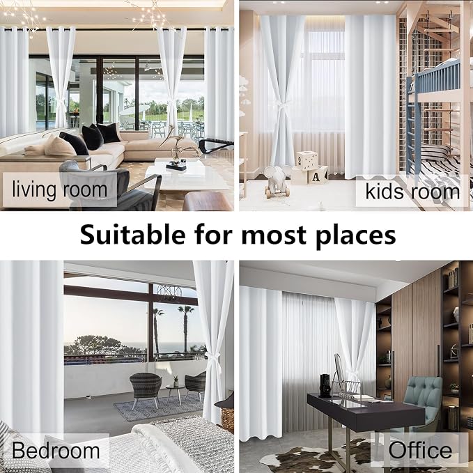 RV Blackout Curtains for Bedroom, 52 x 30 Inches Long Greyish White | Thermal - Image 8