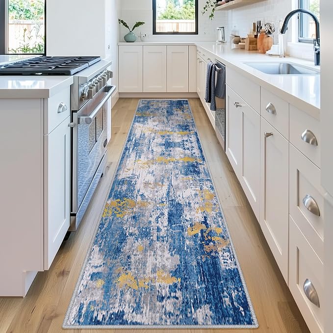 RELEANY Washable Runner 2'x10' Abstract Area Rug - Image 3