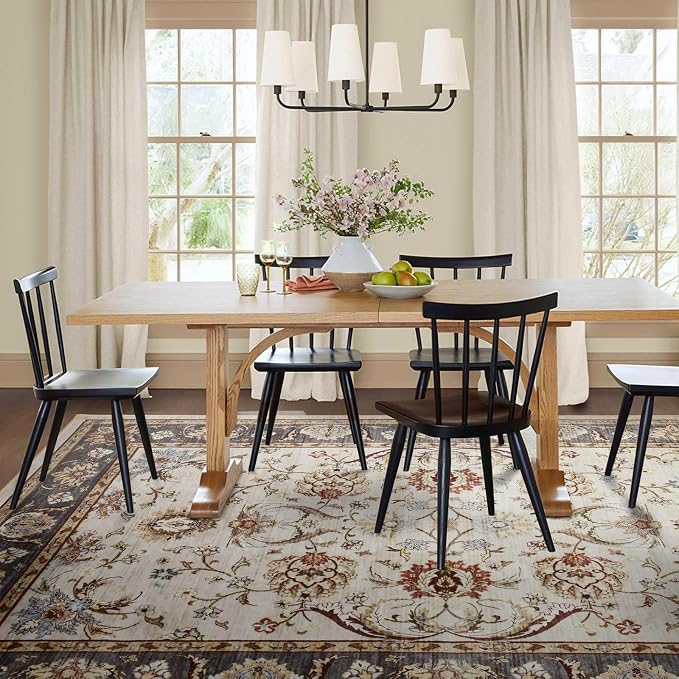 4x6 Ft Washable Area Rug for Bedroom, Non Slip Rugs for Living Room Ultra-Thin - Image 3