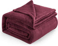 Bedsure GentleSoft Fleece Blankets Queen Size Red Burgundy - Bed Blanket Soft Lightweight Plush Fuzzy Cozy Luxury Microfiber, 90x90 inches