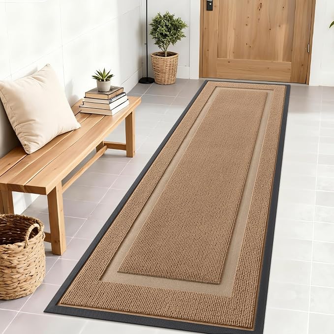 OLANLY Front Door Mat Outside 71x23, All-Season Heavy-Duty Rubber Doormat | by OLANLY