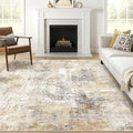 LOONGRUG Square Rug 7x7 Washable Large Neutral Modern Abstract Area Rugs | Soft by LOONGRUG
