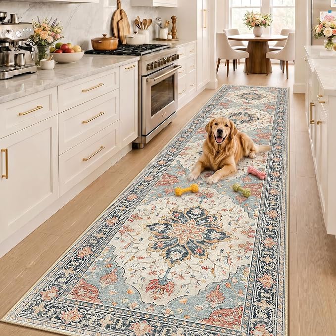 RELEANY Washable Area Rug, Runner 3'x12', Water Repellent, Pet Friendly - Image 2