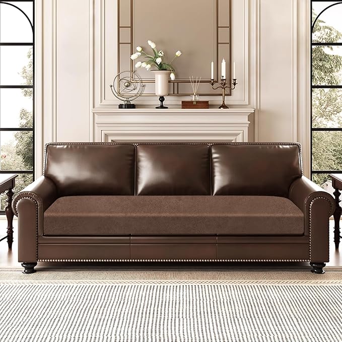 ANARACHON Leather Look Couch Cushion Covers Sofa Seat Slipcovers Sets Couches - Image 2