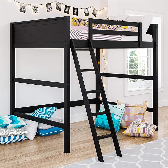 DHP Denver Full Size Loft, Black bed