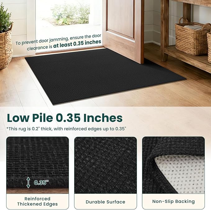 KOZYFLY Black 2.5'x14' Runners Rugs - Image 4