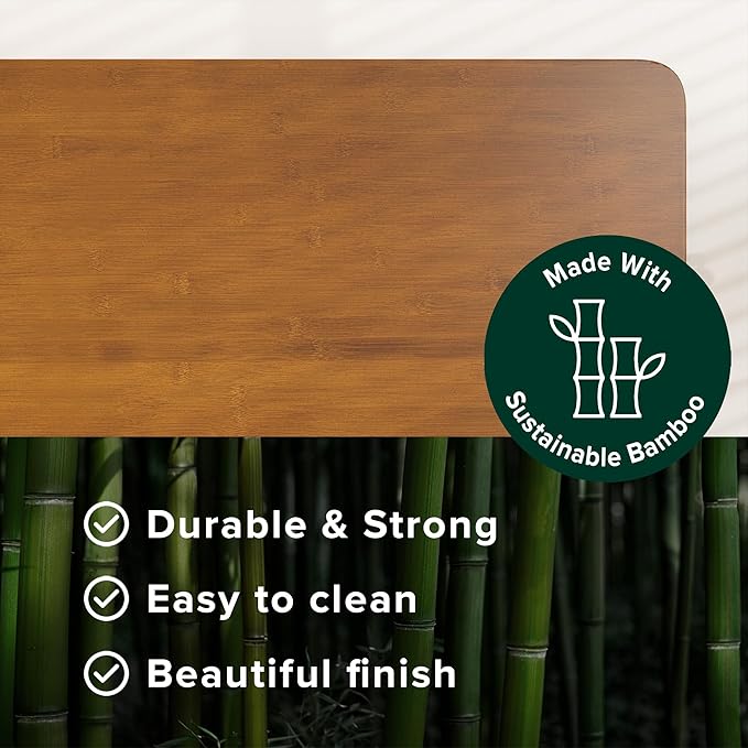 ZINUS Olivia Metal and Bamboo Platform Bed Frame, No Box Spring Needed, Wood Slat Support, Easy Assembly, Full