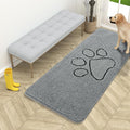 OLANLY Dog Door Mat for Muddy Paws 54x24, Paw Print Design Chenille Mud Mat | by OLANLY