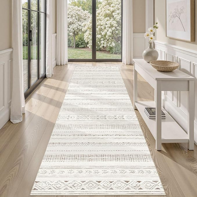 cotiled Hallway 2.6x8 Runner Rugs Washable Boho Moroccan Soft Rug | Stain by COTILED