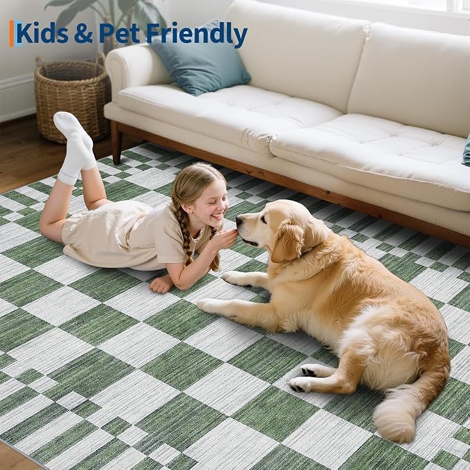 GarveeHome Checkered Rug 4x6 Area Rugs - Image 8
