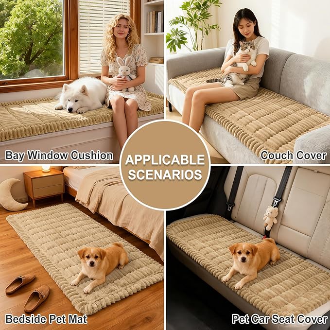 Couch Cover for Dogs, Washable Non Slip Plush Flannel Sofa Protector | Thick - Image 4