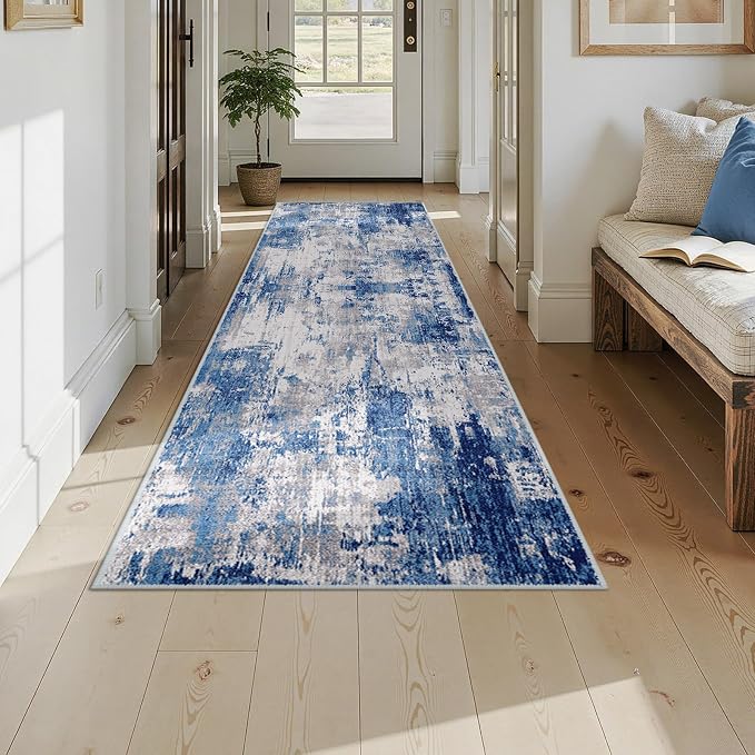 RELEANY Washable Runner 3'x9' Abstract Area Rug - Image 9