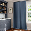 Extra Long Navy Blackout Pinch Pleat Curtains 120 Inches Long by Twodrapes