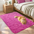 Noahas 3x5 Hot Pink Fluffy Soft Area Rug Non-Slip by ModernHomeDecor