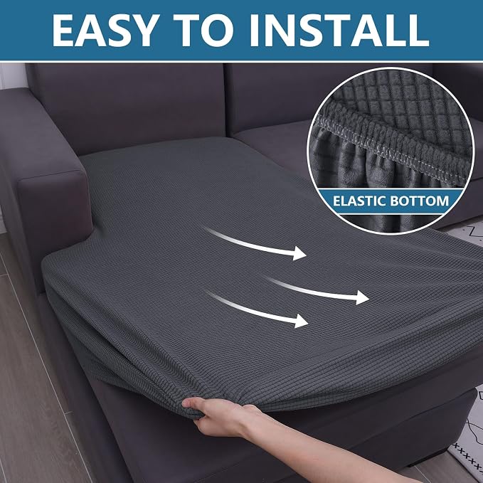 Waterproof Sectional Couch Covers, Non Slip Sofa Cushion Covers | L Shape - Image 5