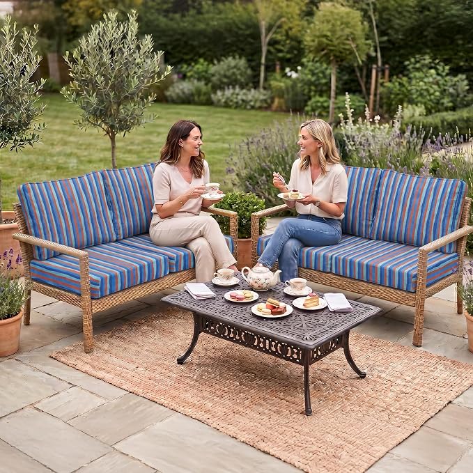 8Pcs Patio Cushion Covers Stretch Outdoor Furniture Protector Slipcovers | - Image 2