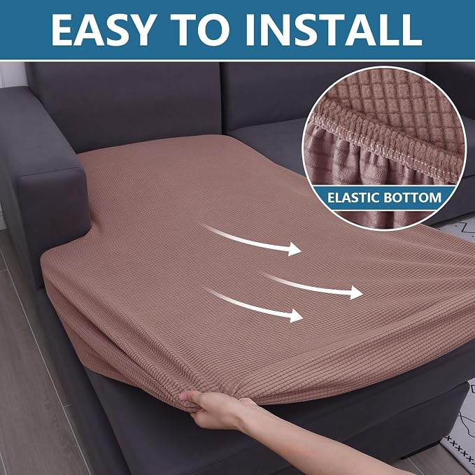 Waterproof Sectional Couch Covers, Non Slip Sofa Cushion Covers | L Shape - Image 8