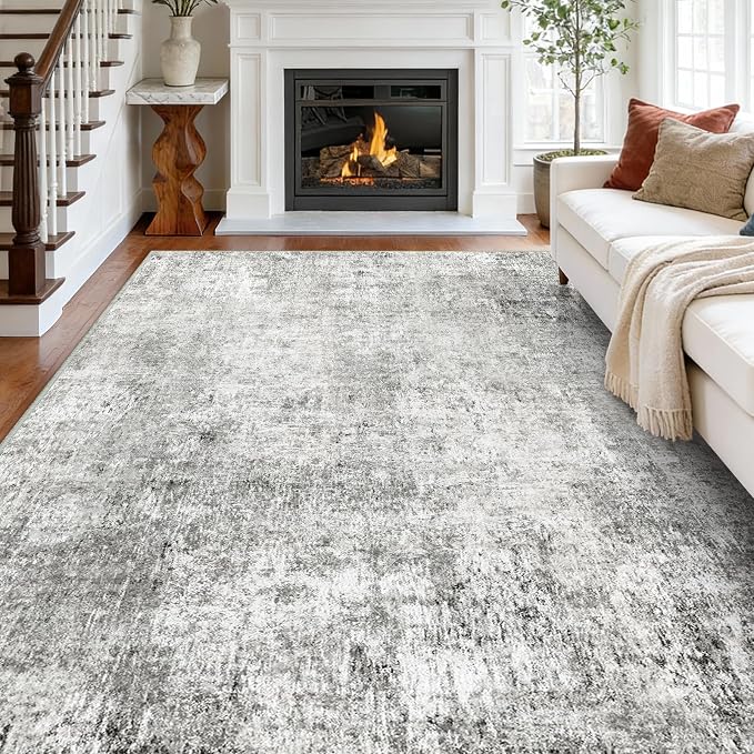 RELEANY Washable 9'x12' Abstract Area Rug by RELEANY