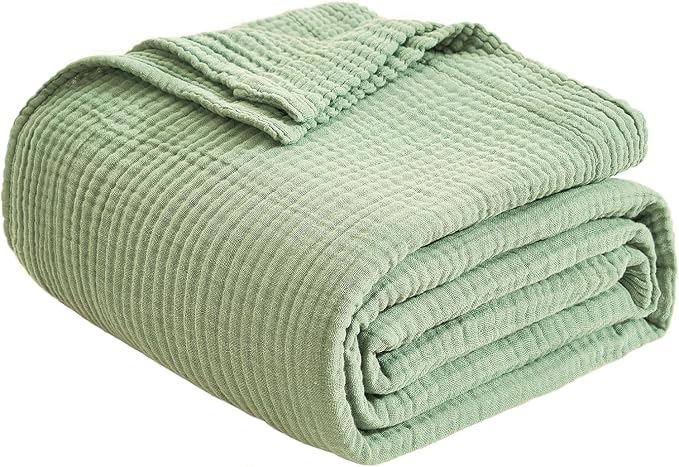 EMME Muslin Blankets for Adults Throw Blanket for Couch Breathable Gauze Soft - Image 7